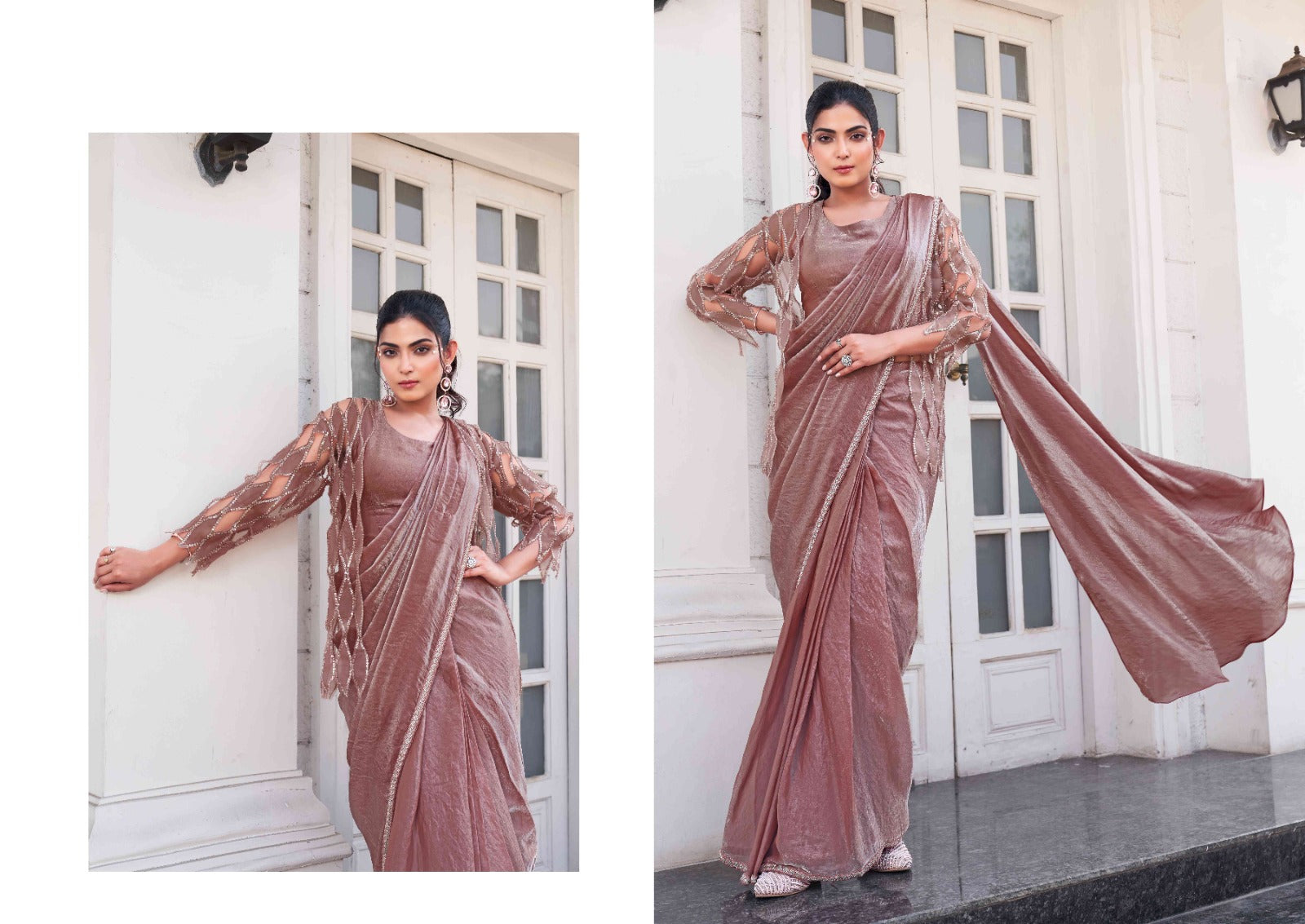 Ophelia New Designer Party Wear Saree - Ready to Wear Elegance - Posyfish.in