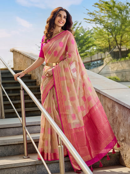 Timeless Cotton Saree with Elegant Prints