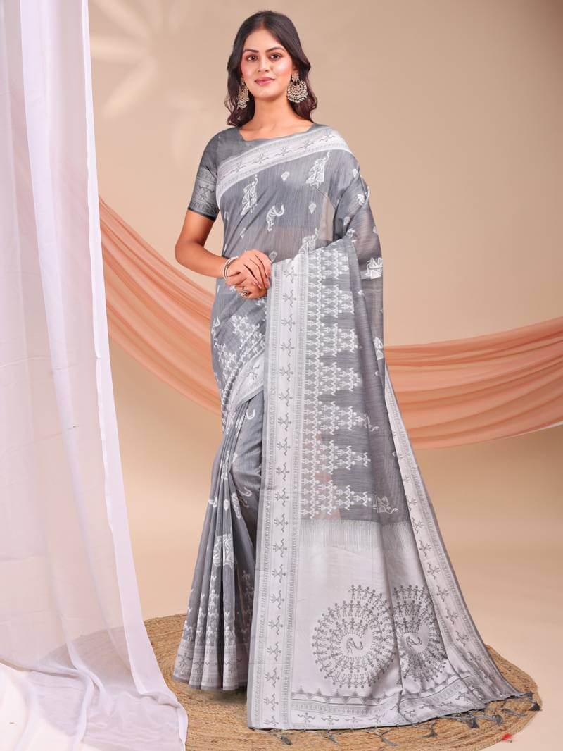Timeless Cotton Saree with Elegant Prints