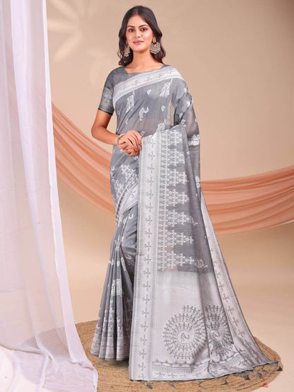 Timeless Cotton Saree with Elegant Prints
