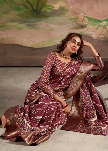 Jamoon Silk Saree - Chic Designer Saree for Classic Elegance - Posyfish.in
