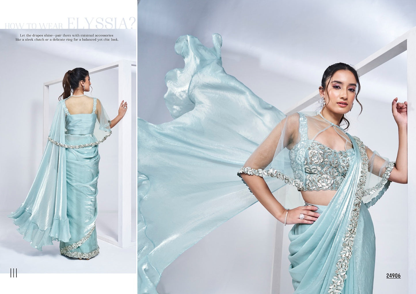 Designer Heavy Saree Party Wear for Elegant Occasions - Posyfish.in