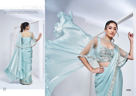 Designer Heavy Saree Party Wear for Elegant Occasions - Posyfish.in