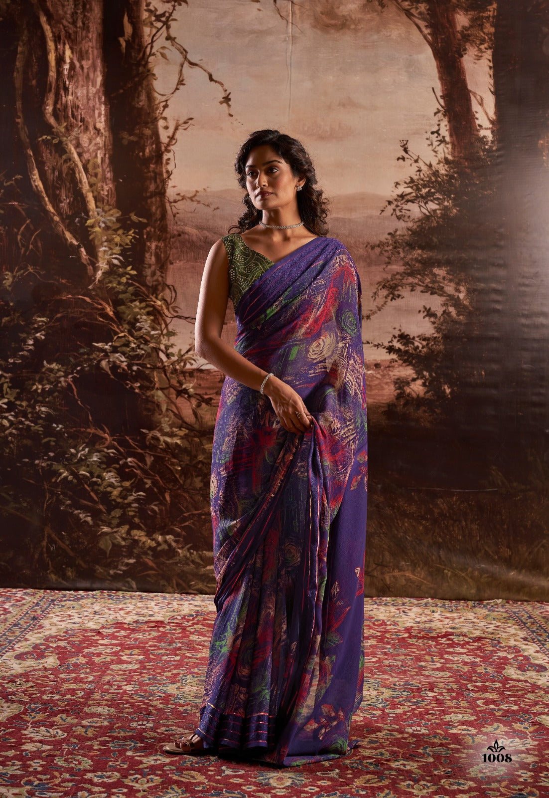 Georgette Chiffon Embroidery Saree