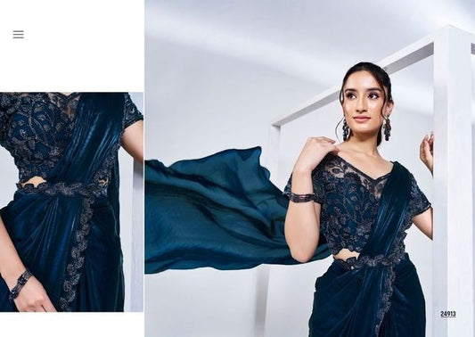 Designer Heavy Party Wear Saree for Elegant Events - Posyfish.in