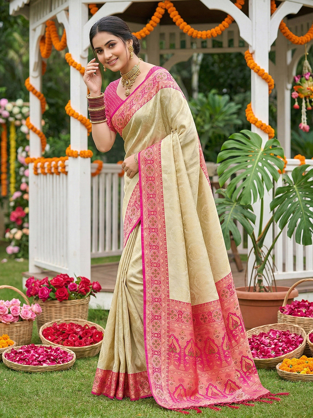 Premium Designer Silk Saree for Women - Elegant & Stylish Attire - Posyfish.in