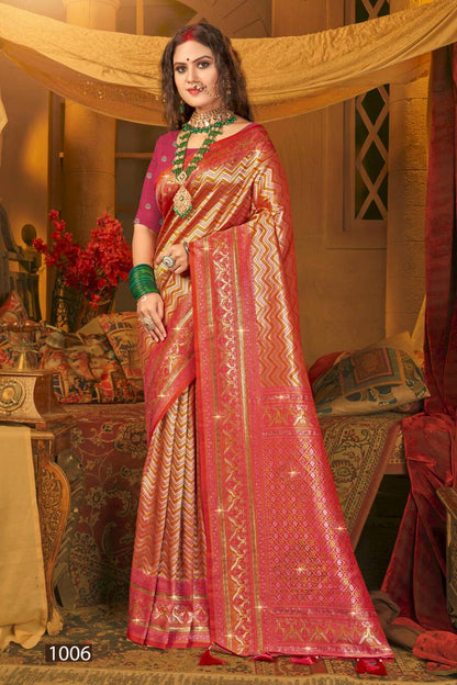 Wedding & Party Wear Kanjivaram Silk Saree for Women - Premium Ethnic Traditional Wear - Posyfish.in