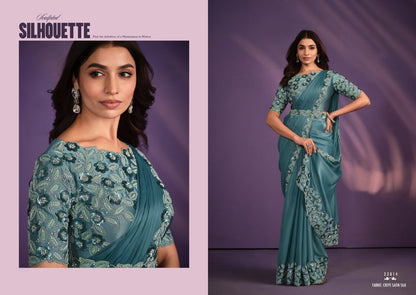 Exotica Designer Heavy Ready To Wear Saree Collection for Stunning Party Wear - Posyfish.in