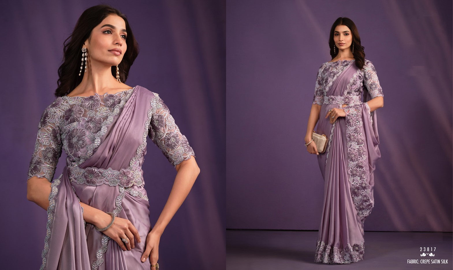 Exotica Designer Heavy Ready To Wear Saree Collection for Stunning Party Wear - Posyfish.in