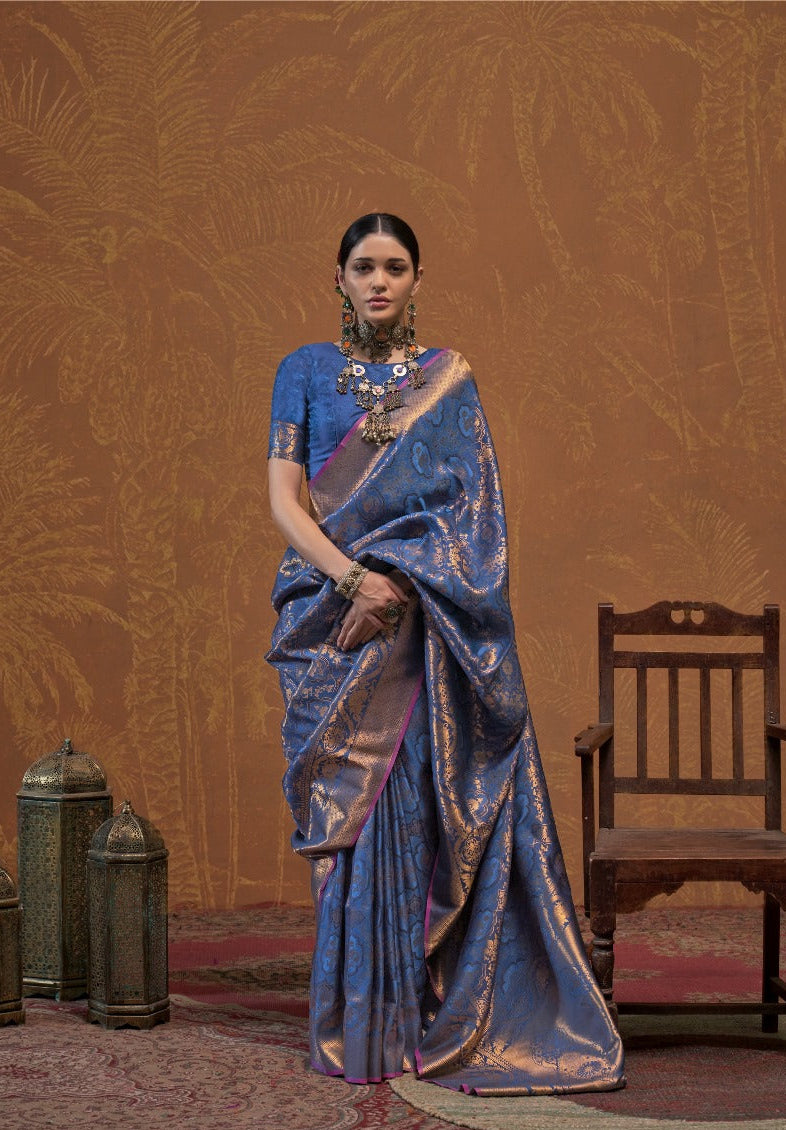 Premium Handloom Silk Saree for Women | Elegant Ethnic Weaving - Posyfish.in