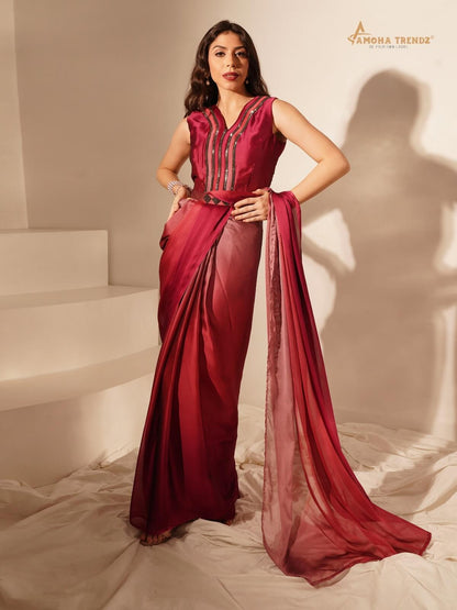 Designer Party Wear Saree for Elegant Celebrations - Posyfish.in