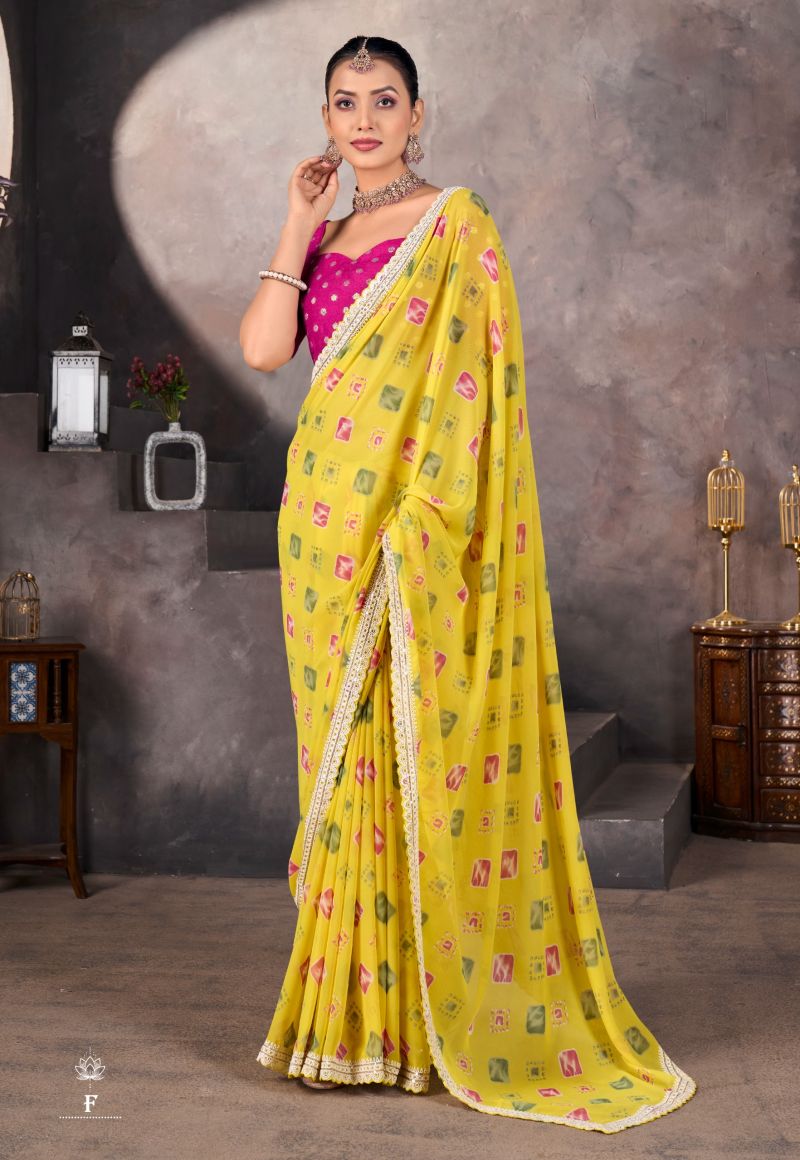 Sundri Soft Georgette Saree with Embroidery Border for Elegant Wear - Posyfish.in