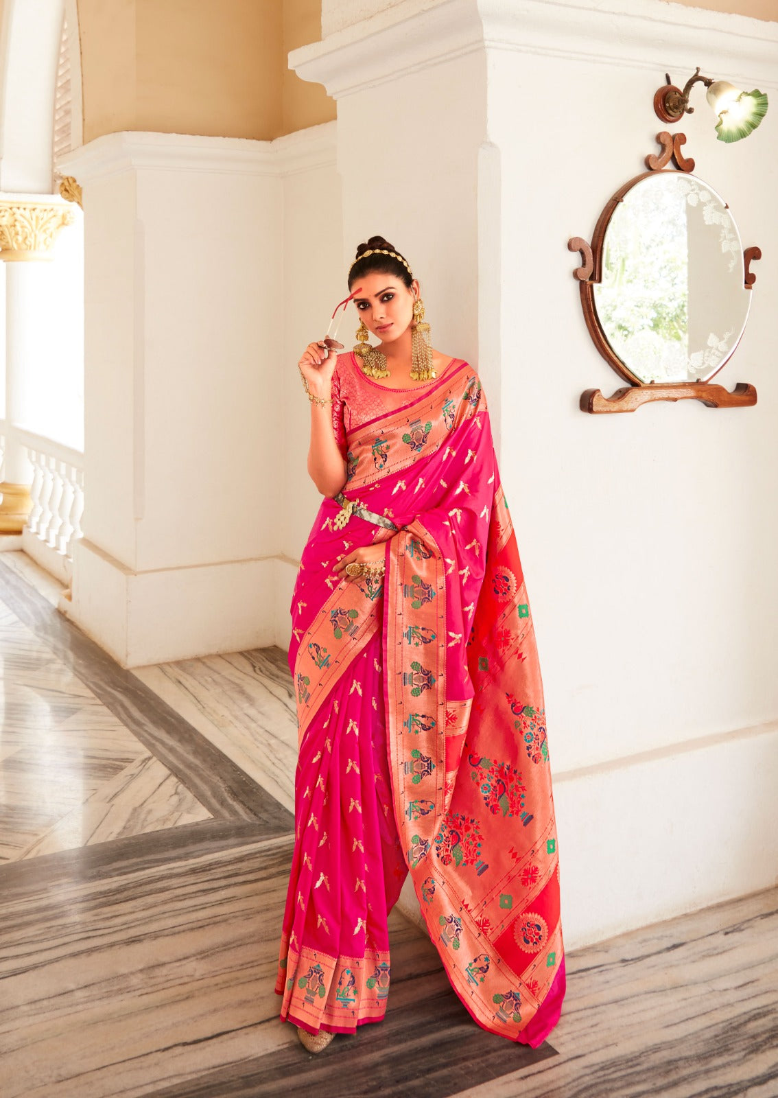 Premium Designer Paithani Saree for Women - Traditional Maharashtrian Ethnic Wear - Posyfish.in