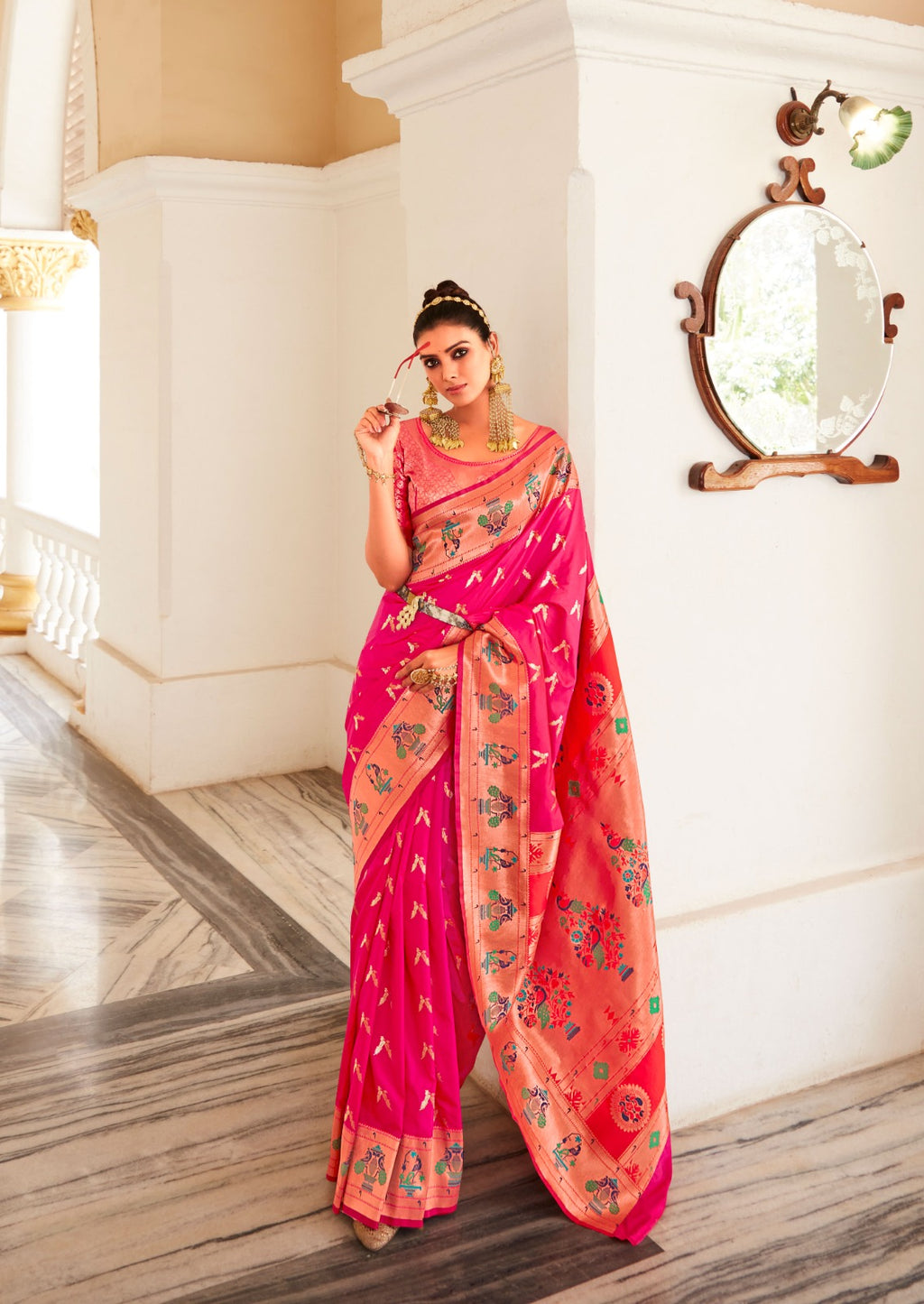 Premium Designer Paithani Saree for Women | Traditional Maharashtrian Ethnic Wear - Posyfish.in