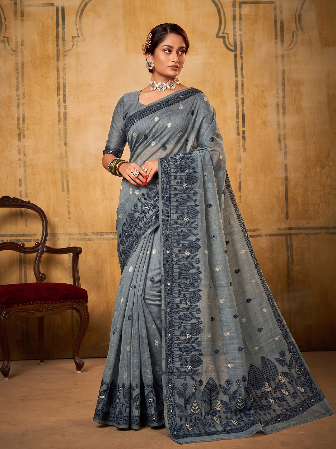 Premium Designer Cotton Sarees For Daily and Office Wear