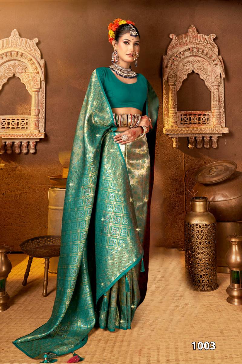 Premium Silk Swarovski Saree for Women - Luxury Ethnic Wear Collection - Posyfish.in