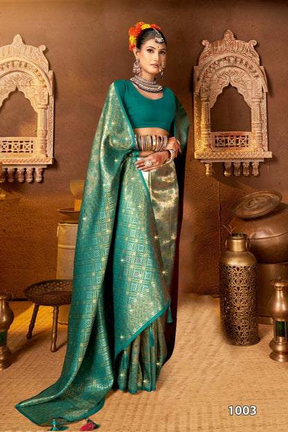 Premium Silk Swarovski Saree for Women - Luxury Ethnic Wear Collection - Posyfish.in