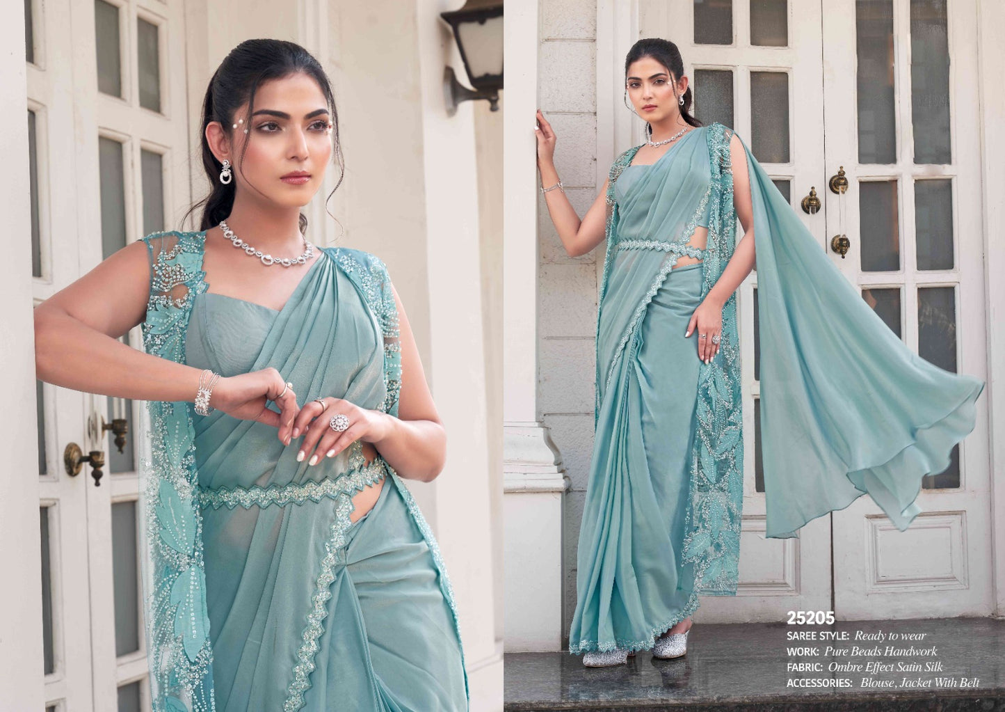 Ophelia New Designer Party Wear Saree - Ready to Wear Elegance - Posyfish.in