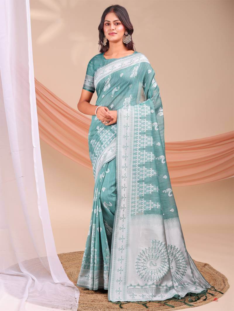 Timeless Cotton Saree with Elegant Prints