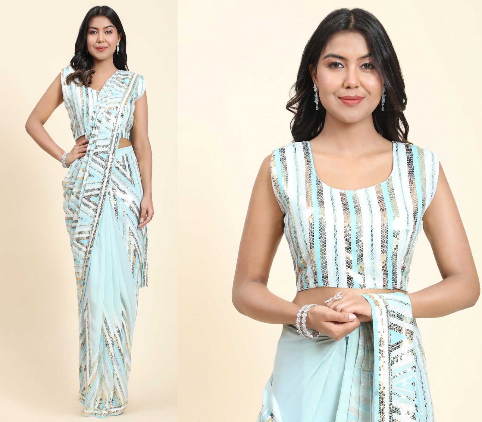 Ready To Wear Designer Saree Collection - Elegance & Style Redefined - Posyfish.in