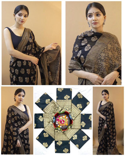 Lichi Silk Jacquard Saree Collection for Elegant Occasions - Posyfish.in
