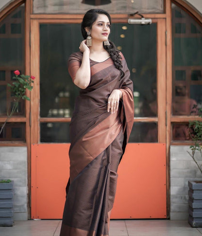 Soft Lichi Silk Saree Collection with Jacquard Work - Posyfish.in