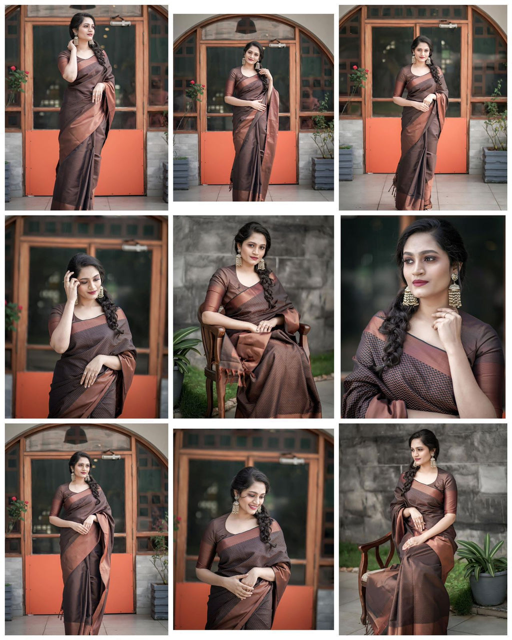 Soft Lichi Silk jacquard Work Saree Collection