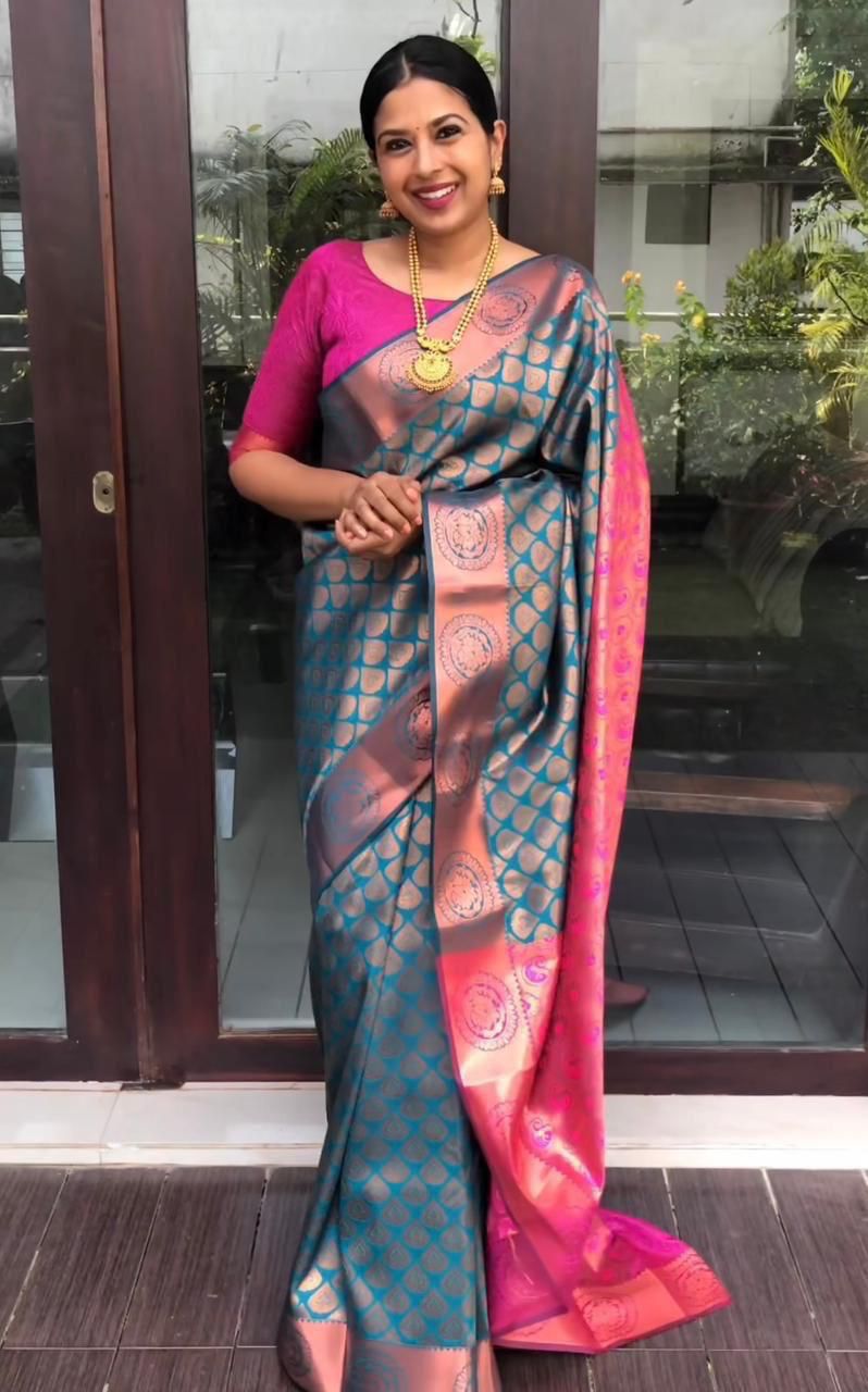 Lichi Silk Jacquard Saree Collection for Elegant Occasions - Posyfish.in
