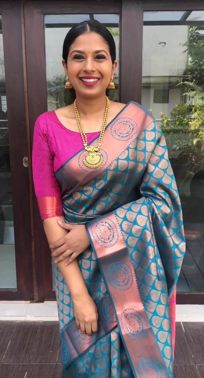 Lichi Silk Jacquard Saree Collection for Elegant Occasions - Posyfish.in