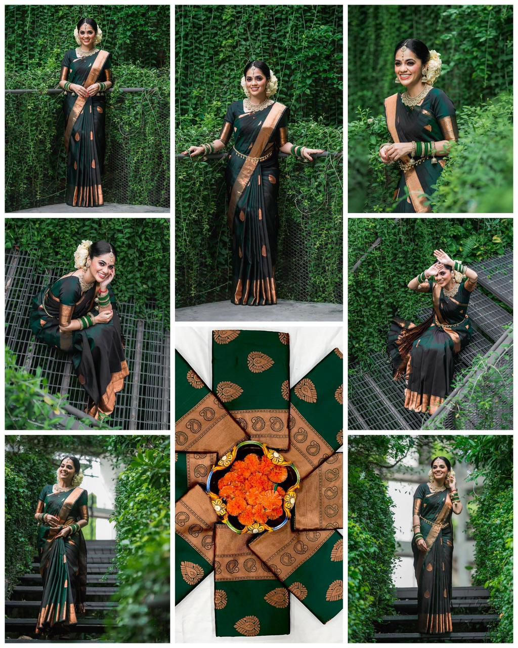 Lichi Silk Jacquard Saree Collection for Elegant Occasions - Posyfish.in