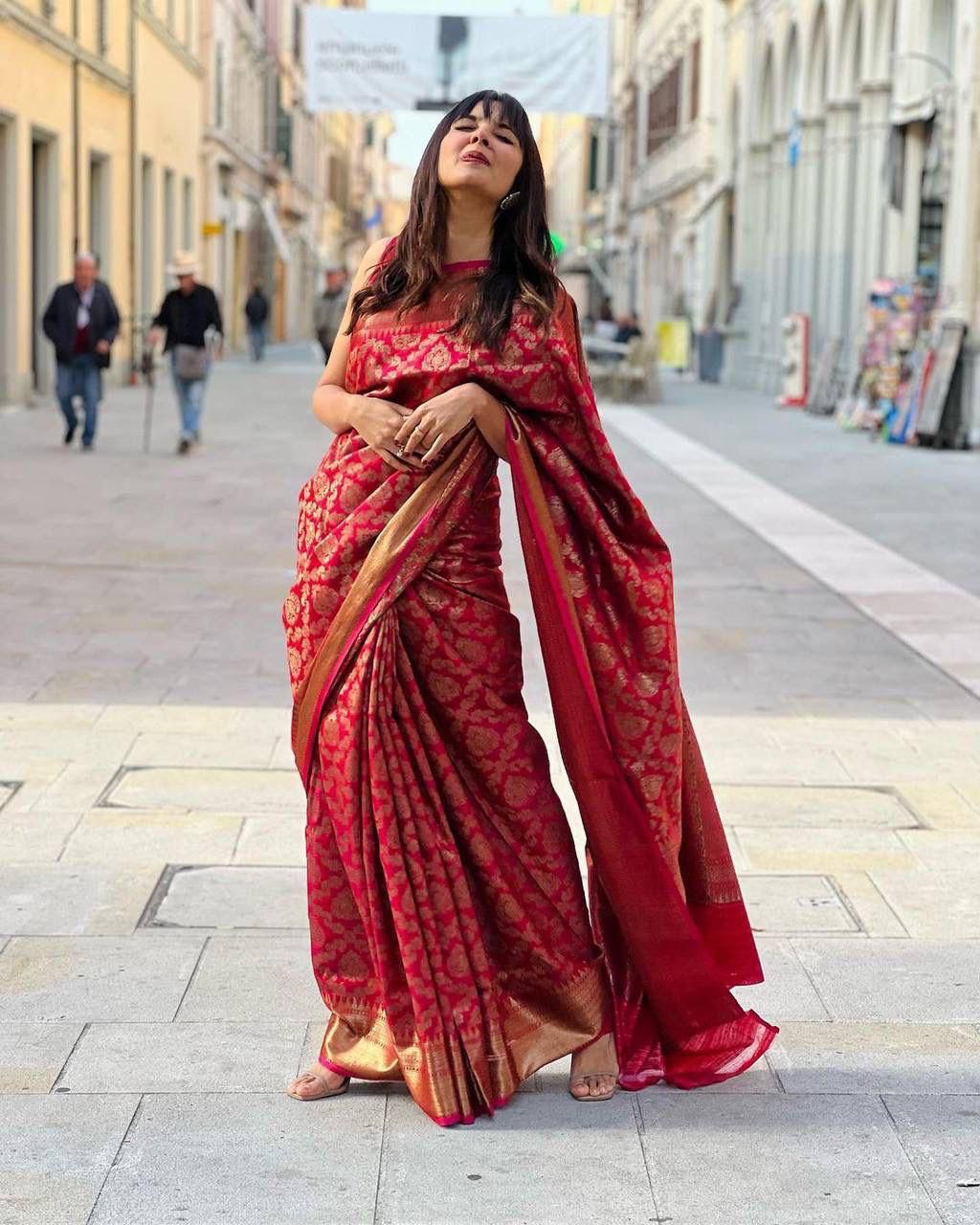 Lichi Silk Jacquard Saree Collection - Elegant Weaves for Every Occasion - Posyfish.in