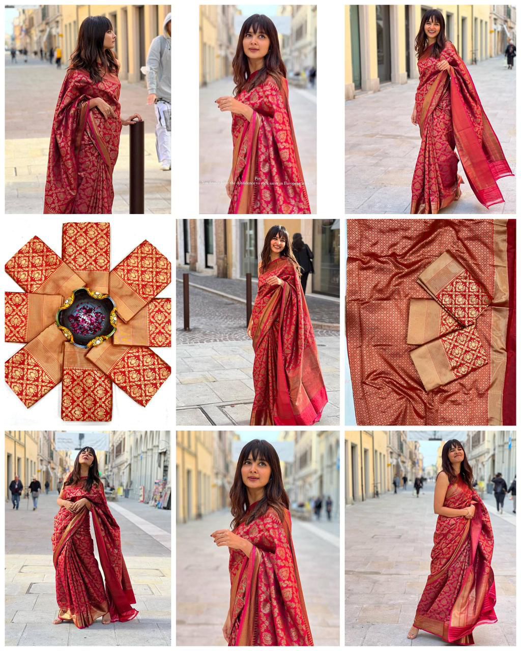 Lichi Silk Jacquard Saree Collection - Elegant Weaves for Every Occasion - Posyfish.in