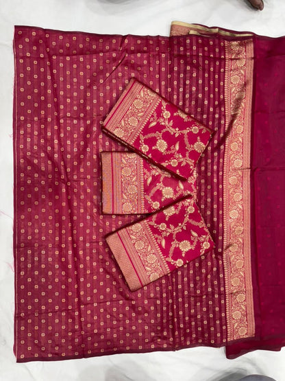 Soft Lichi Silk Saree with Zari Work Collection - Posyfish.in