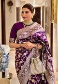 Soft Lichi Silk With Jacquard Work Saree Collection