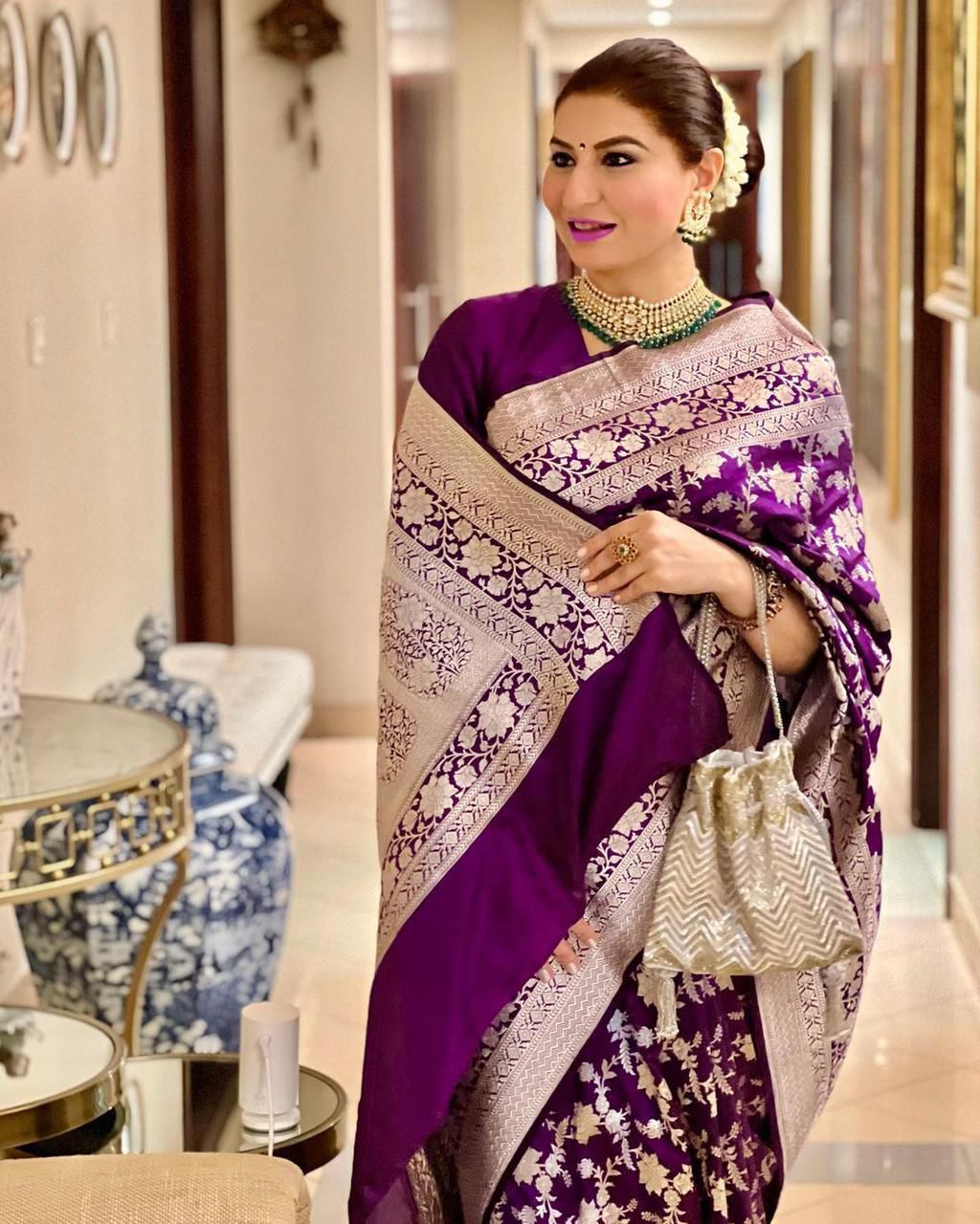 Soft Lichi Silk Saree Collection with Elegant Jacquard Work - Posyfish.in