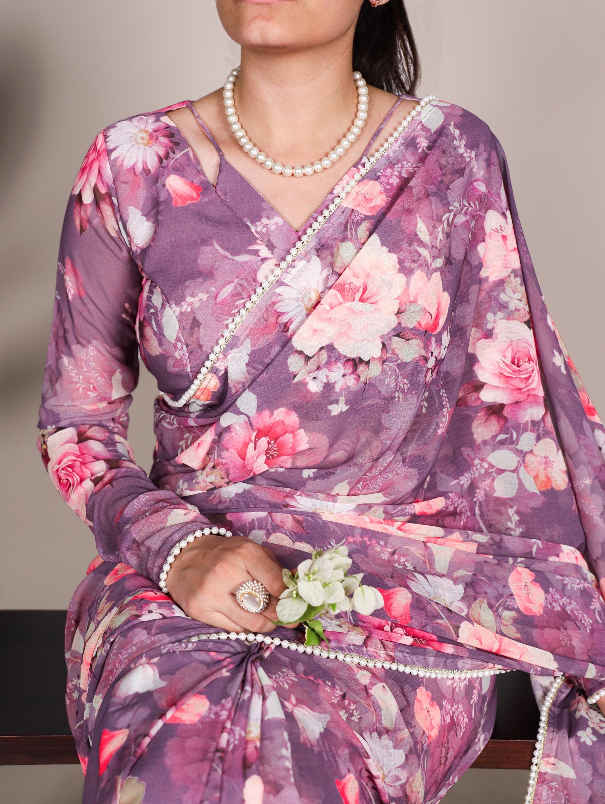 New Weightless Marbal Printed Saree for Effortless Elegance - Posyfish.in