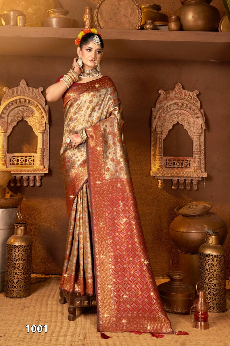 Premium Silk Swarovski Saree for Women - Luxury Ethnic Wear Collection - Posyfish.in