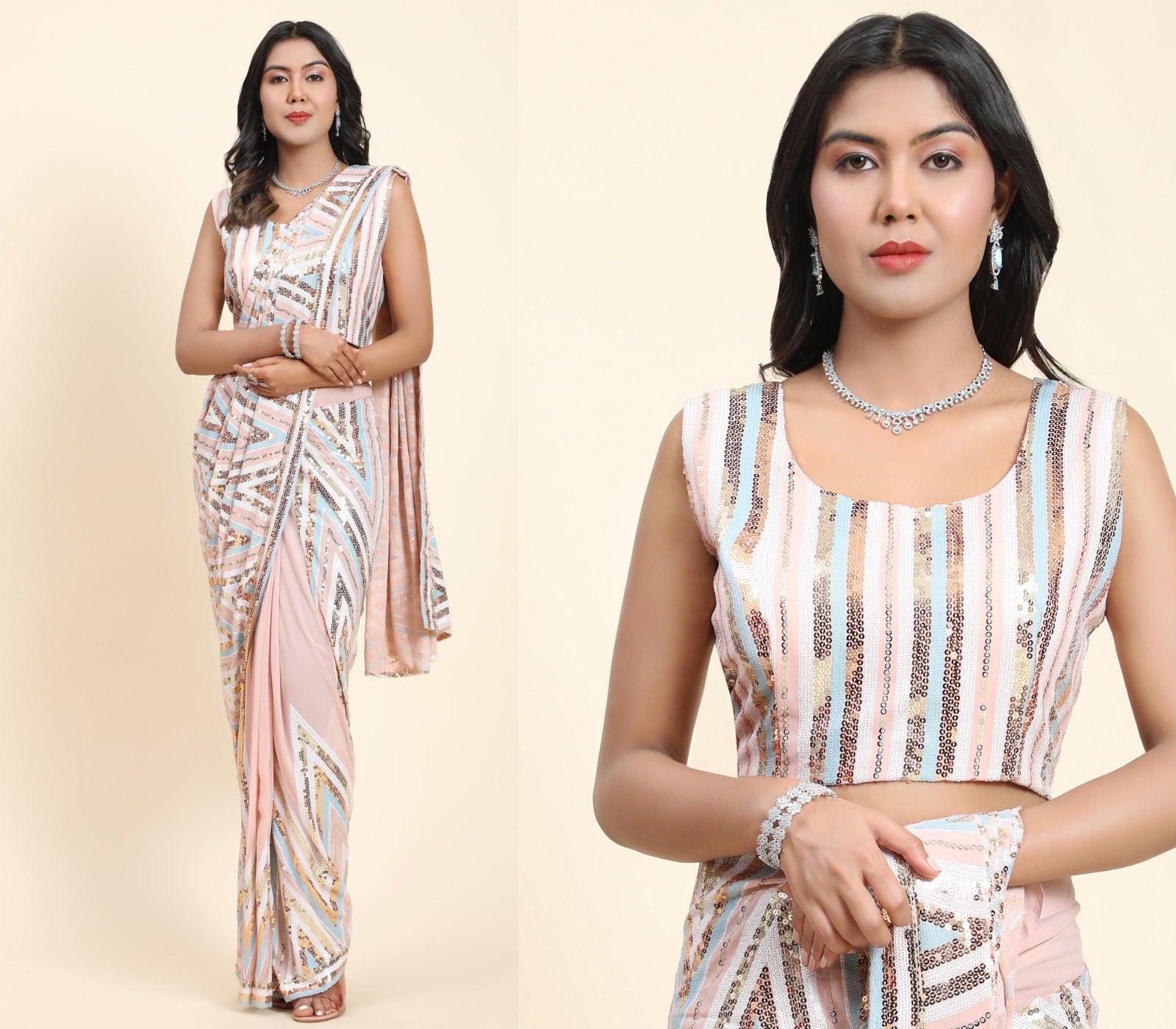 Ready To Wear Designer Saree Collection - Elegance & Style Redefined - Posyfish.in