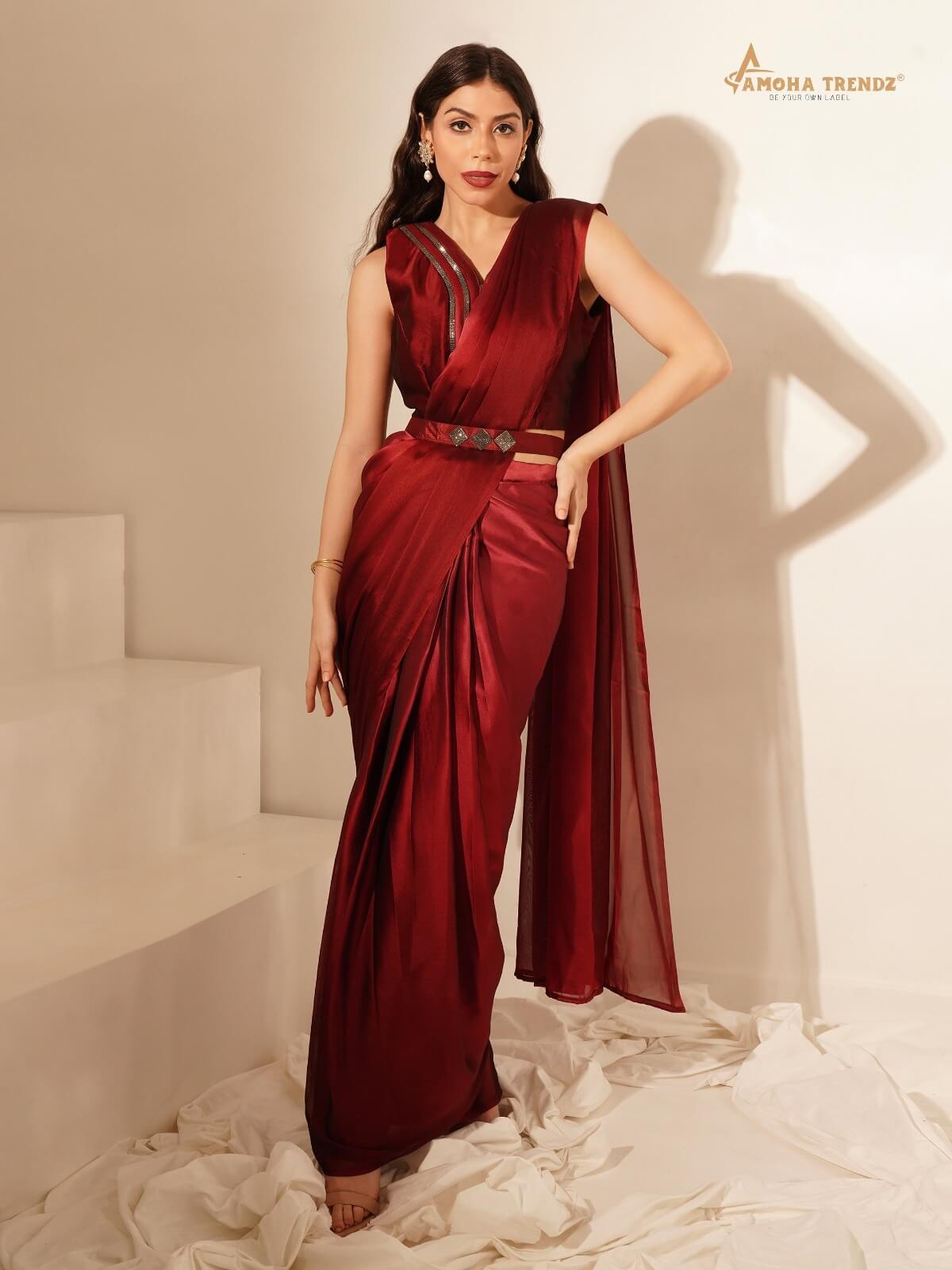 Designer Party Wear Saree for Elegant Celebrations - Posyfish.in