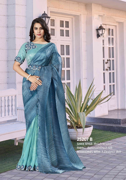 Ophelia New Designer Party Wear Saree - Ready to Wear Elegance - Posyfish.in