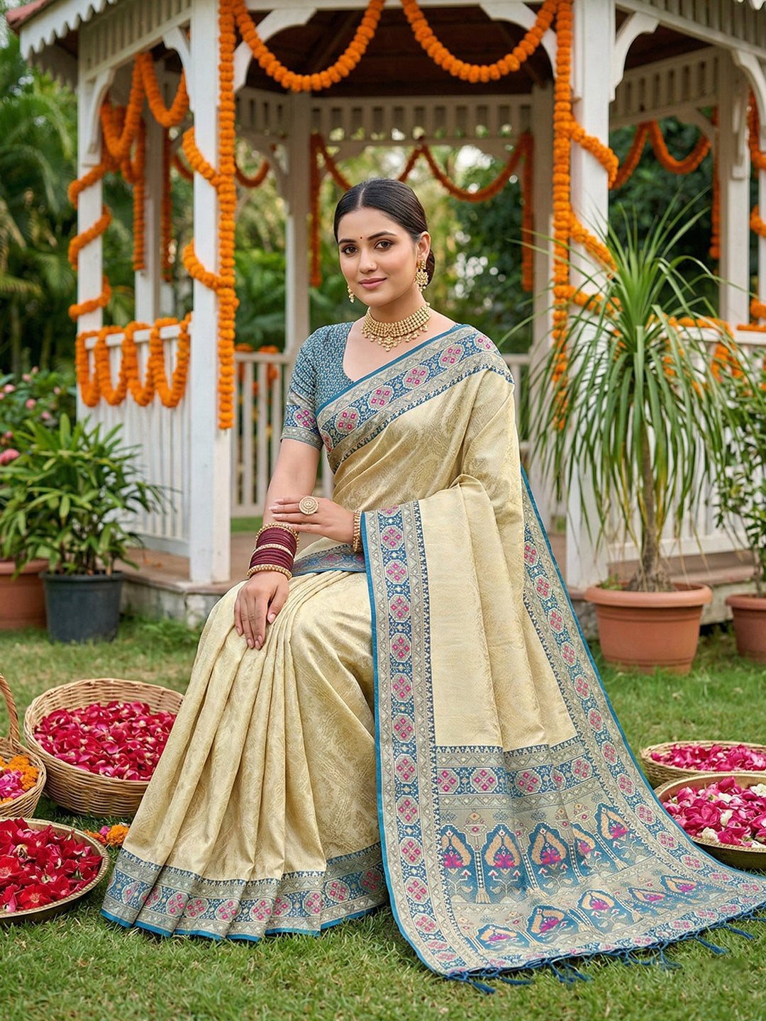 Premium Designer Silk Saree for Women - Elegant & Stylish Attire - Posyfish.in