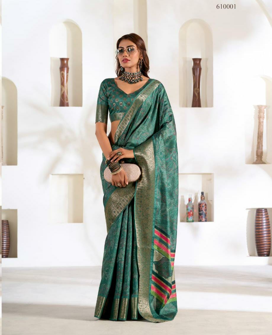 Premium Soft Dola Silk Designer Saree for Women – Elegant Ethnic Wear for Any Occasion - Posyfish.in