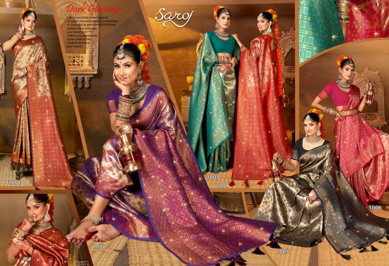 Premium Silk Swarovski Saree for Women - Luxury Ethnic Wear Collection - Posyfish.in