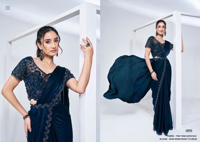 Designer Heavy Party Wear Saree for Elegant Events - Posyfish.in