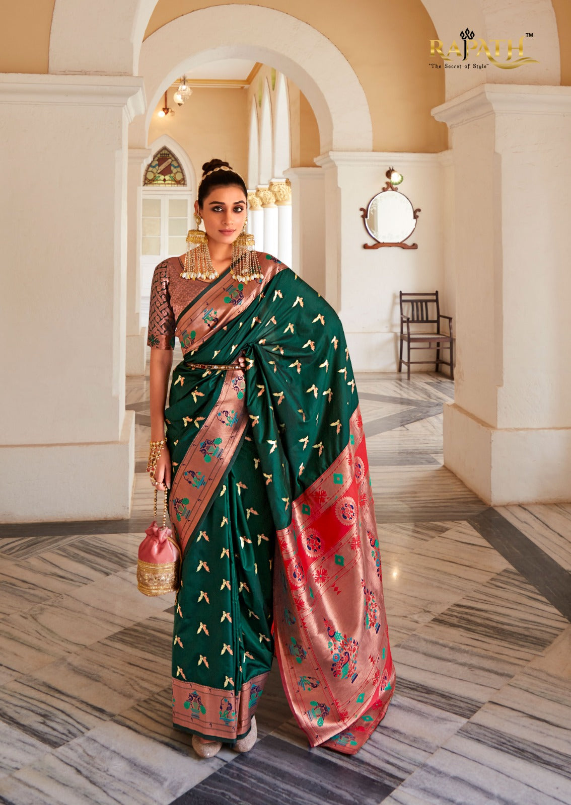 Premium Designer Paithani Saree for Women - Traditional Maharashtrian Ethnic Wear - Posyfish.in