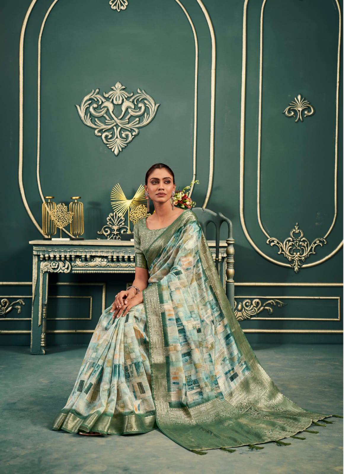 Women’s Premium Cotton Saree with Running Blouse Piece