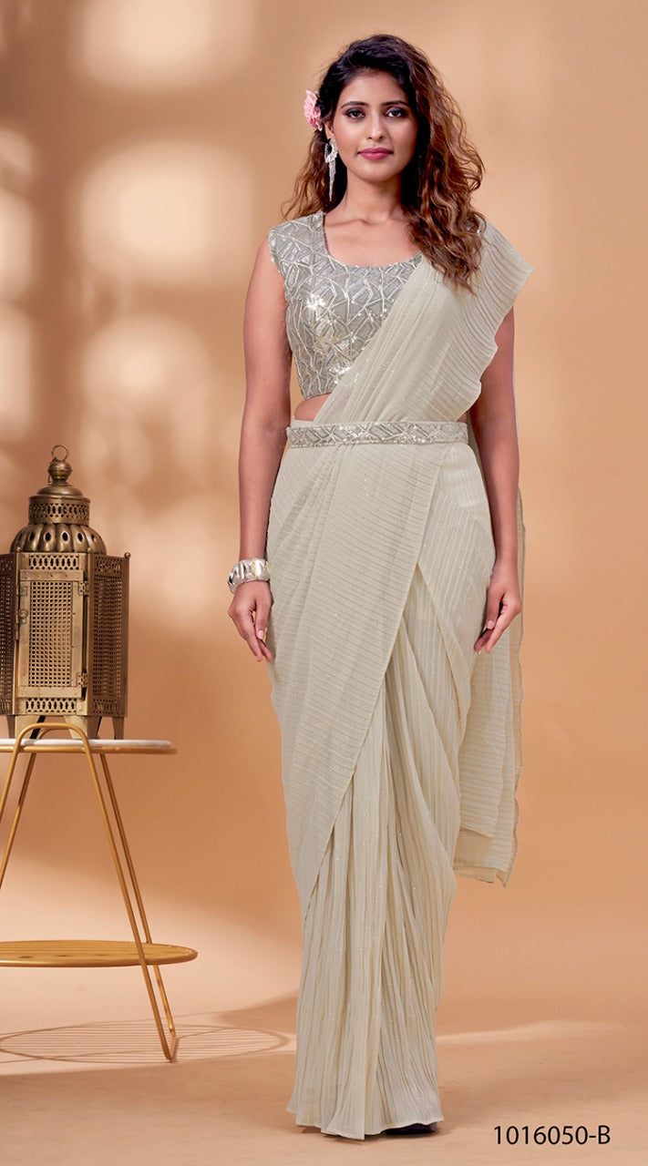 Zara Georgette Saree Collection - Elegant Ready to Wear Styles - Posyfish.in