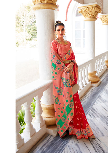 Premium Designer Paithani Saree for Women - Traditional Maharashtrian Ethnic Wear - Posyfish.in