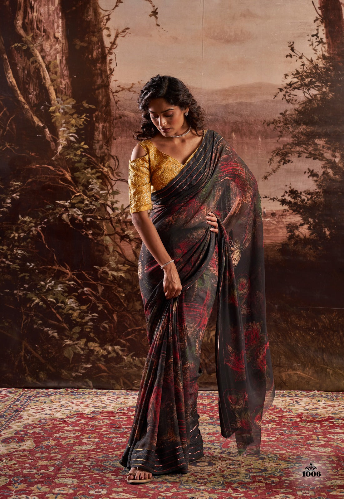 Georgette Chiffon Embroidery Saree