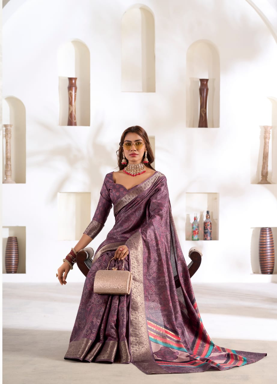 Premium Soft Dola Silk Designer Saree for Women – Elegant Ethnic Wear for Any Occasion - Posyfish.in
